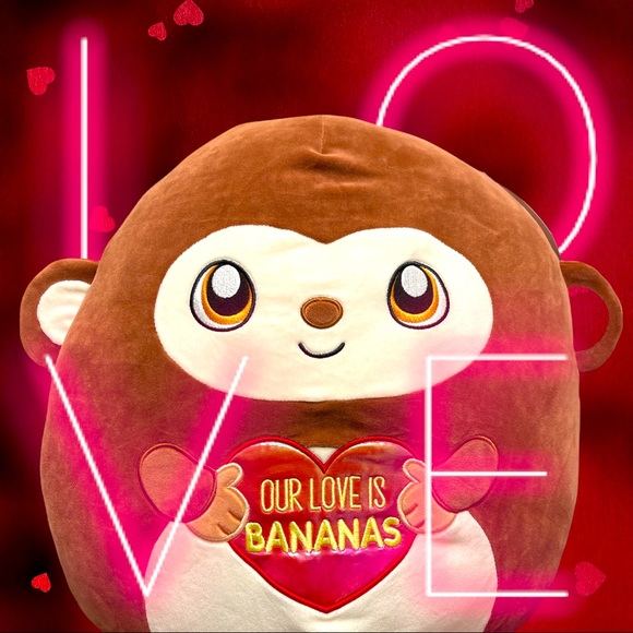 COPY - MARK 16” “OUR LOVE IS BANANAS” MONKEY SQUISHMALLOW HTF RARE VALENTINE - Picture 1 of 7
